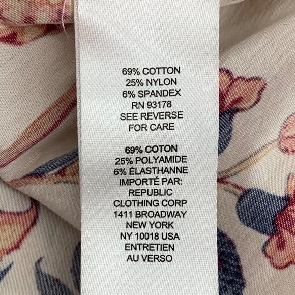 Elie Tahari SZ Small Multicolor Blouse Short Flutter Sleeve Paisley Floral Top - Picture 6 of 7